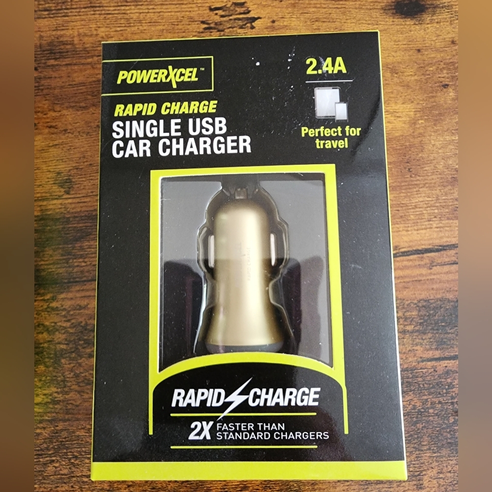 New(2) PowerXcel Single USB Car Chargers - Picture 3 of 4
